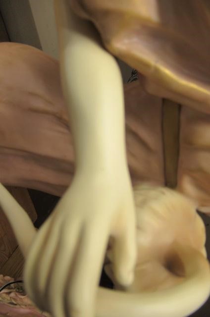 A LARGE PAIR OF ART NOUVEAU ROYAL DUX FIGURAL LANTERN FIGURES Image