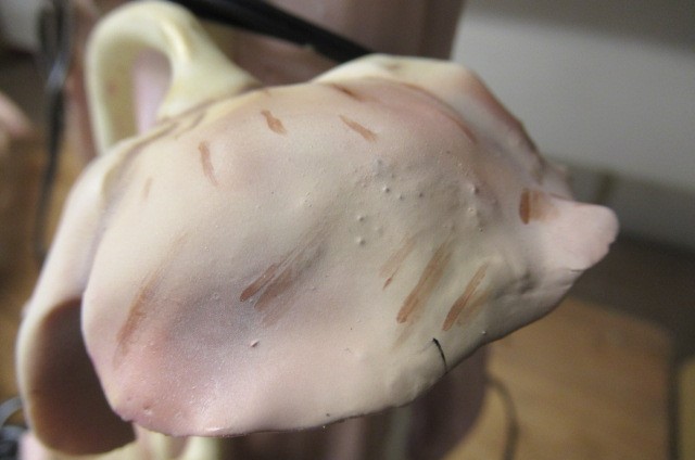 A LARGE PAIR OF ART NOUVEAU ROYAL DUX FIGURAL LANTERN FIGURES Image