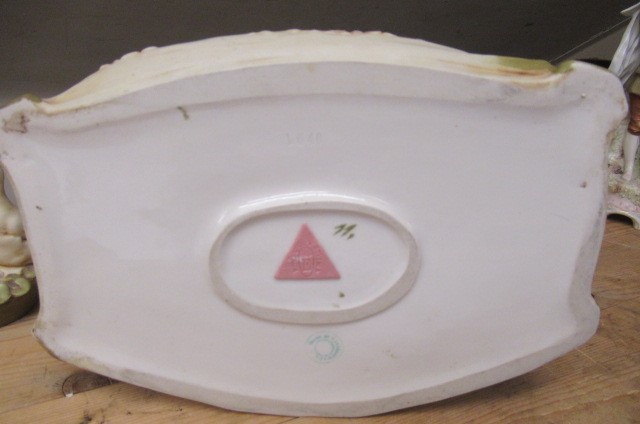 AN ART NOUVEAU ROYAL DUX FIGURAL SMALL CENTRE BOWL Image