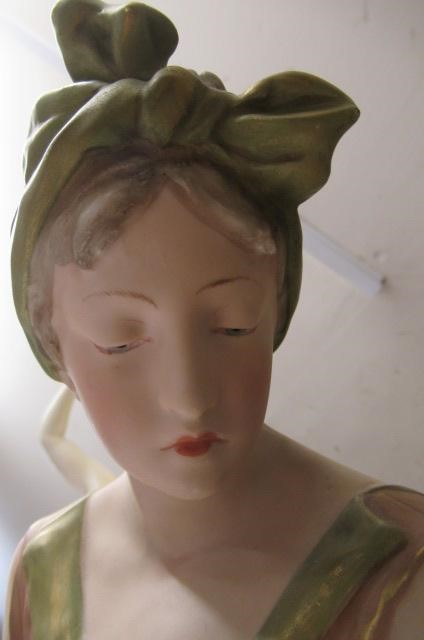 A ROYAL DUX FIGURE of the Bather Image