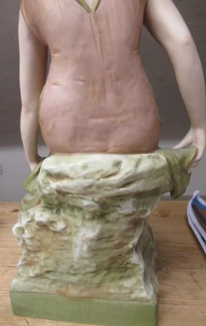 A ROYAL DUX FIGURE of the Bather Image