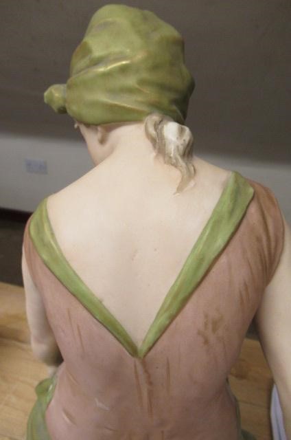 A ROYAL DUX FIGURE of the Bather Image