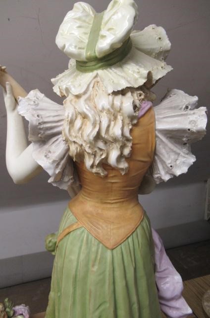 A LARGE PAIR OF ROYAL DUX FIGURES Image