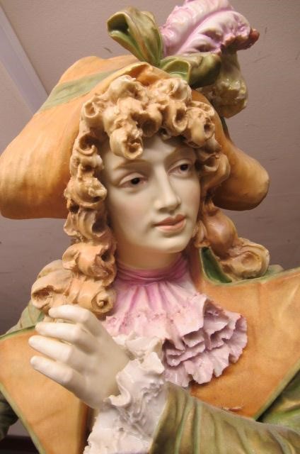 A LARGE PAIR OF ROYAL DUX FIGURES Image