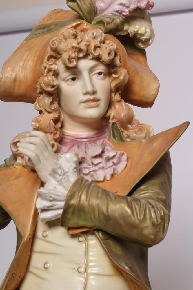 A LARGE PAIR OF ROYAL DUX FIGURES Image