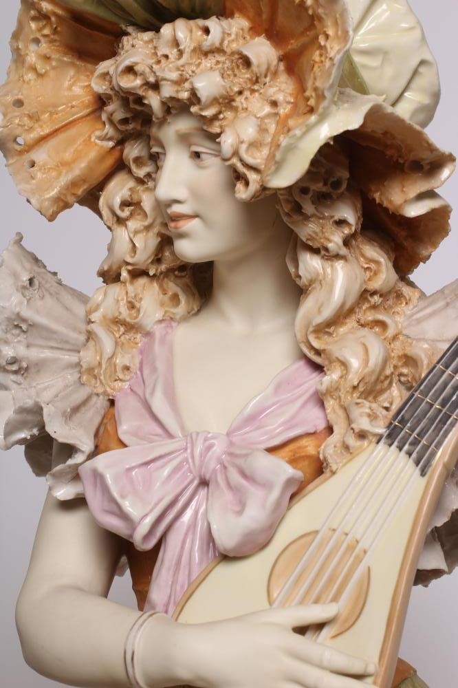 A LARGE PAIR OF ROYAL DUX FIGURES Image