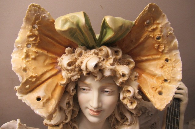 A LARGE PAIR OF ROYAL DUX FIGURES Image