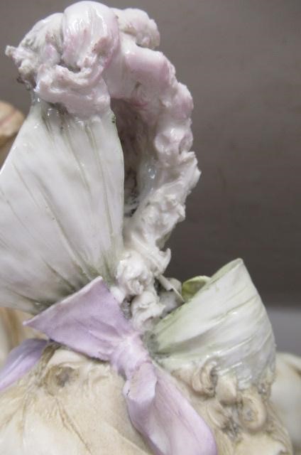 A LARGE CONTINENTAL GLAZED PORCELAIN BUST Image