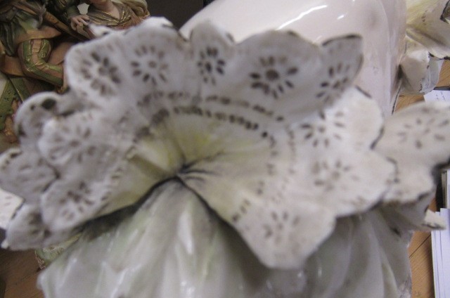 A LARGE CONTINENTAL GLAZED PORCELAIN BUST Image