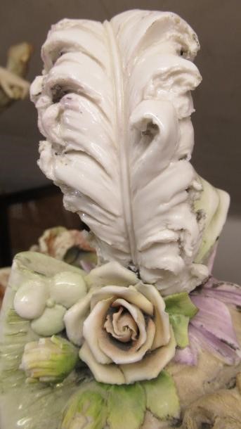 A LARGE CONTINENTAL GLAZED PORCELAIN BUST Image