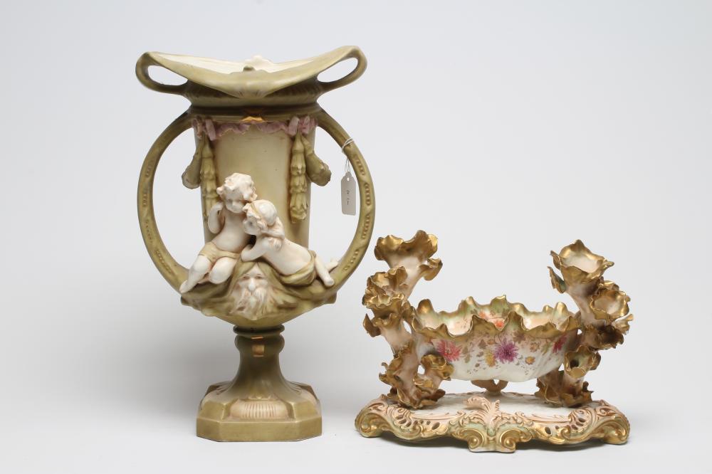 AN AUSTRIAN TWO HANDLED CAMPANA URN Image