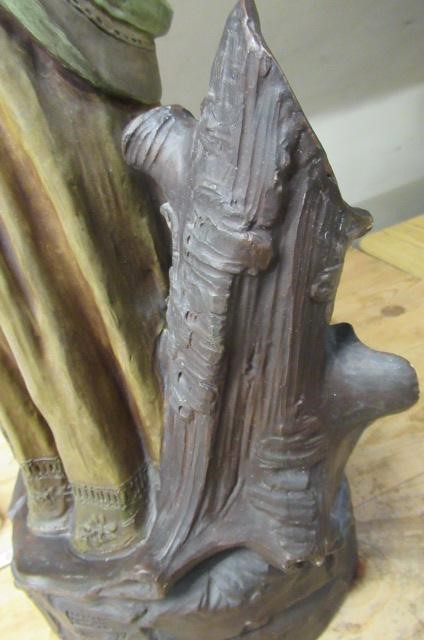 A LARGE ERNST WAHLISS ART NOUVEAU COLD PAINTED BRONZED EARTHENWARE FIGURE Image