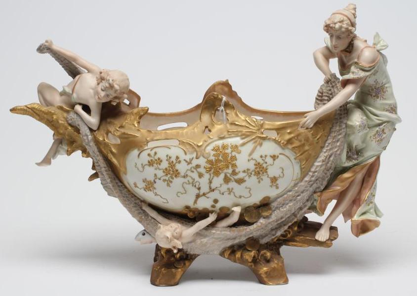 AN AUSTRIAN FIGURAL TABLE CENTRE BOWL Image