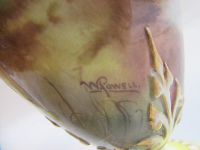 A PAIR OF ROYAL WORCESTER HADLEY WARE EWERS Image