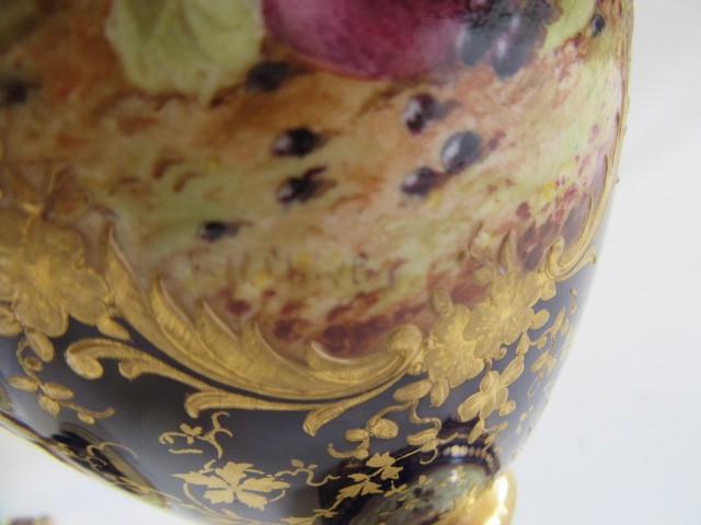 A PAIR OF COALPORT CHINA VASES AND COVERS of ovoid pedestal form Image