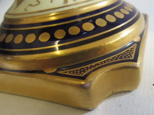 A PAIR OF COALPORT CHINA VASES AND COVERS of ovoid pedestal form Image