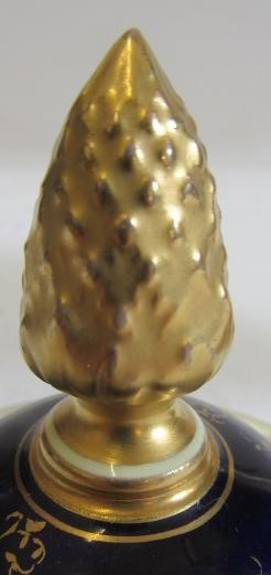 A PAIR OF COALPORT CHINA VASES AND COVERS of ovoid pedestal form Image