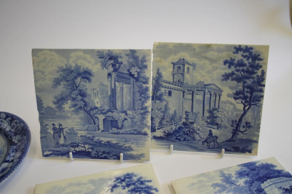 A "GAME KEEPER" BLUE AND WHITE PRINTED EARTHENWARE PLATE Image