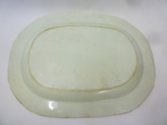 A JOHN ROGERS & SON BLUE AND WHITE PRINTED EARTHENWARE ELEPHANT PATTERN MEAT PLATE Image