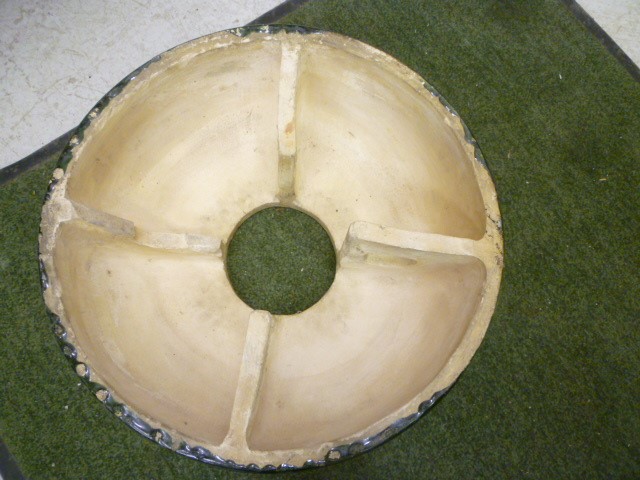 A MASSIVE ENGLISH MAJOLICA JARDINIERE ON STAND Image