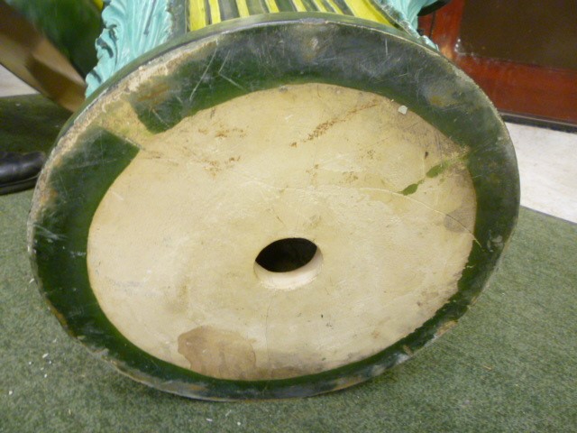 A MASSIVE ENGLISH MAJOLICA JARDINIERE ON STAND Image