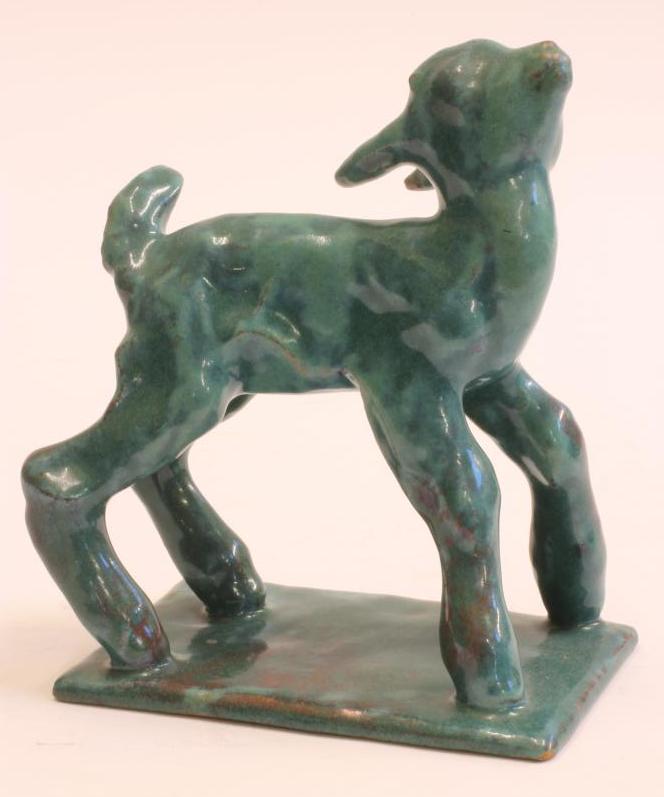 A FRIEDE KIESER MARUHN TERRACOTTA MODEL OF A LAMB Image