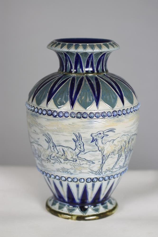 A DOULTON LAMBETH STONEWARE VASE Image