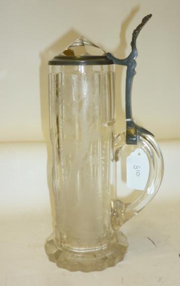 A CLEAR GLASS GERMAN STEIN Image