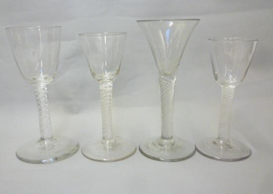 FOUR GEORGIAN STYLE WINES GLASSES Image
