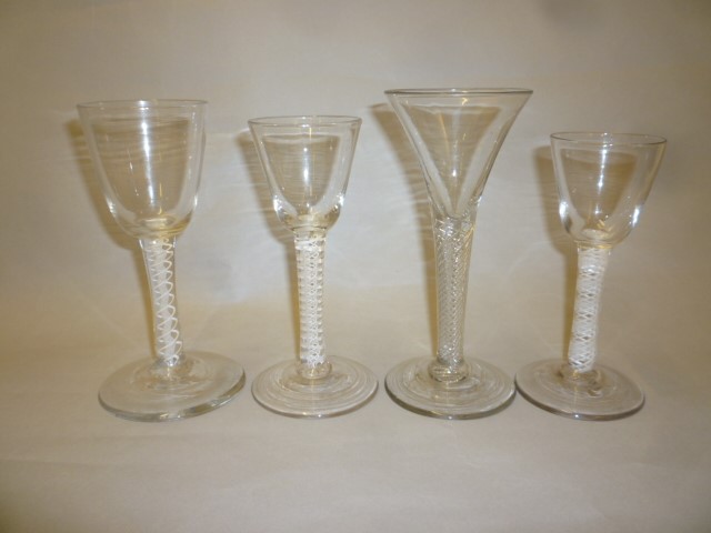 FOUR GEORGIAN STYLE WINES GLASSES Image