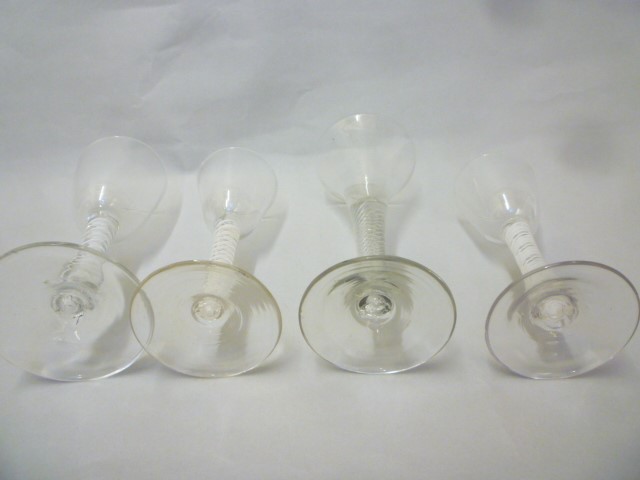 FOUR GEORGIAN STYLE WINES GLASSES Image