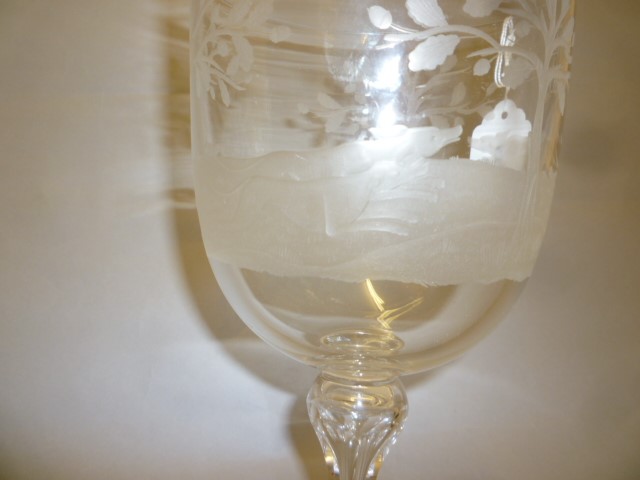 A LARGE GLASS GOBLET Image