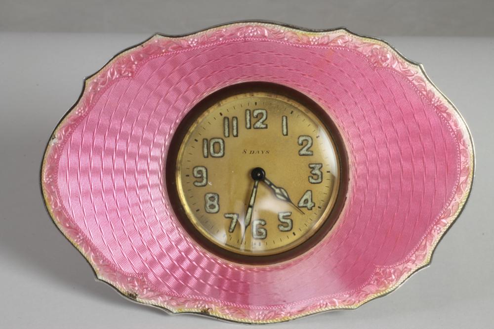 AN ART DECO EASEL BACK SILVER TIMEPIECE Image