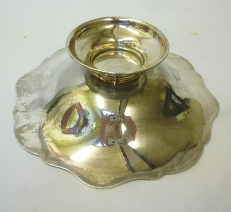 A SILVER LOW PEDESTAL DISH Image