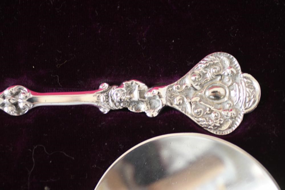 A PAIR OF LATE VICTORIAN SILVER REPLICA SPOONS Image