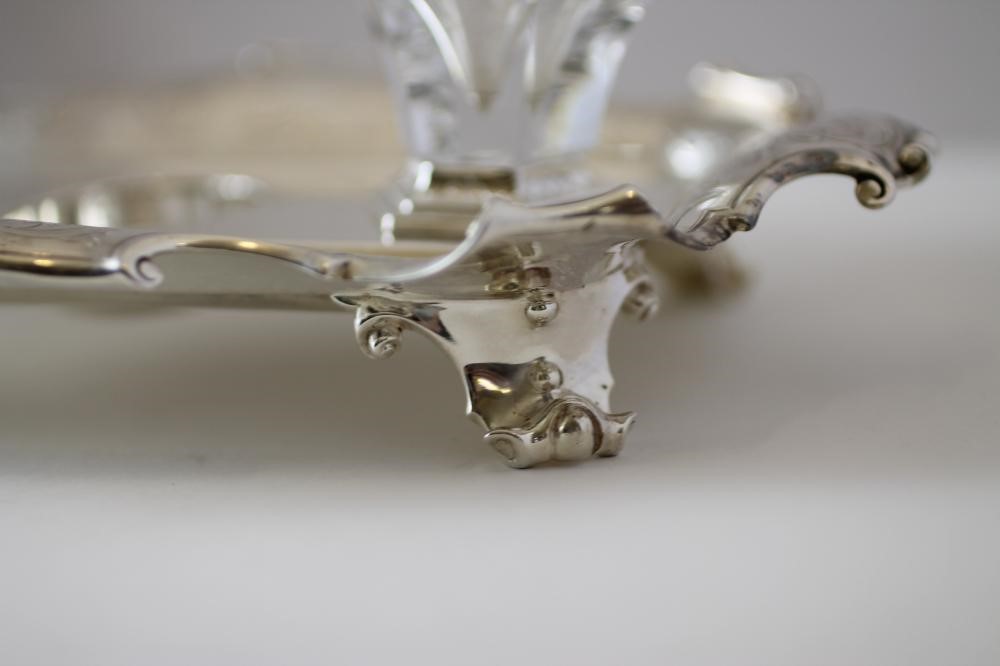 A VICTORIAN SILVER DESK STANDISH Image