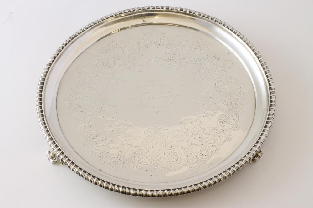 AN EARLY VICTORIAN SILVER SMALL SALVER Image