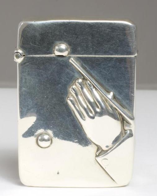 A LATE VICTORIAN SILVER NOVELTY VESTA Image