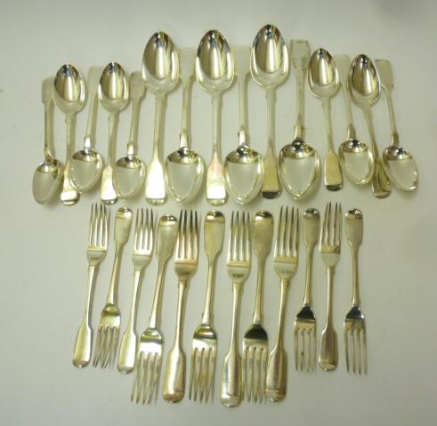 A VICTORIAN SILVER PART TABLE SERVICE Image