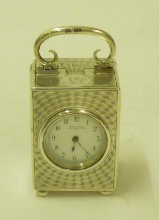 AN EDWARDIAN SILVER BOUDOIR TIMEPIECE Image
