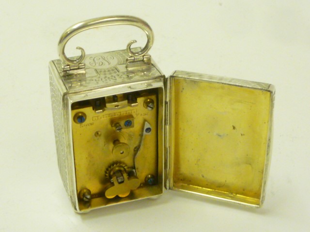 AN EDWARDIAN SILVER BOUDOIR TIMEPIECE Image