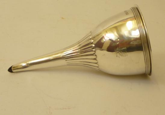 A GEORGE III SILVER WINE FUNNEL Image