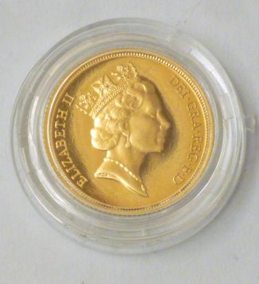 AN ELIZABETH II GOLD PROOF SOVEREIGN Image
