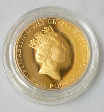AN ELIZABETH GOLD PROOF £2 Image