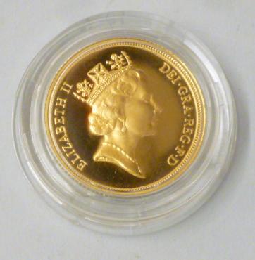 AN ELIZABETH II GOLD PROOF SOVEREIGN Image