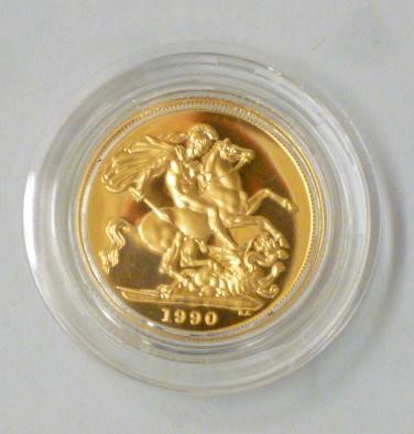 AN ELIZABETH II GOLD PROOF SOVEREIGN Image