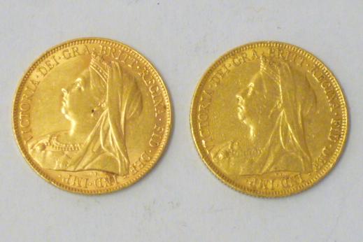 TWO VICTORIA GOLD SOVEREIGNS Image