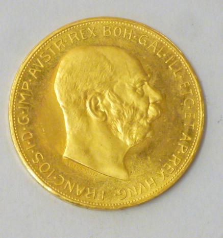 AN AUSTRIAN GOLD 100 CORONA Image