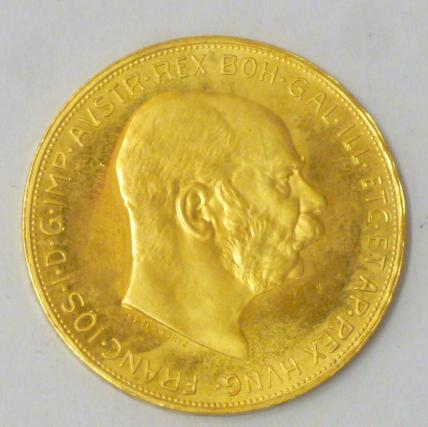 AN AUSTRIAN GOLD 100 CORONA Image