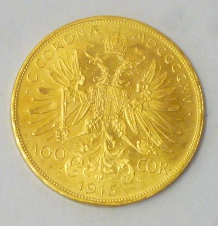 AN AUSTRIAN GOLD 100 CORONA Image